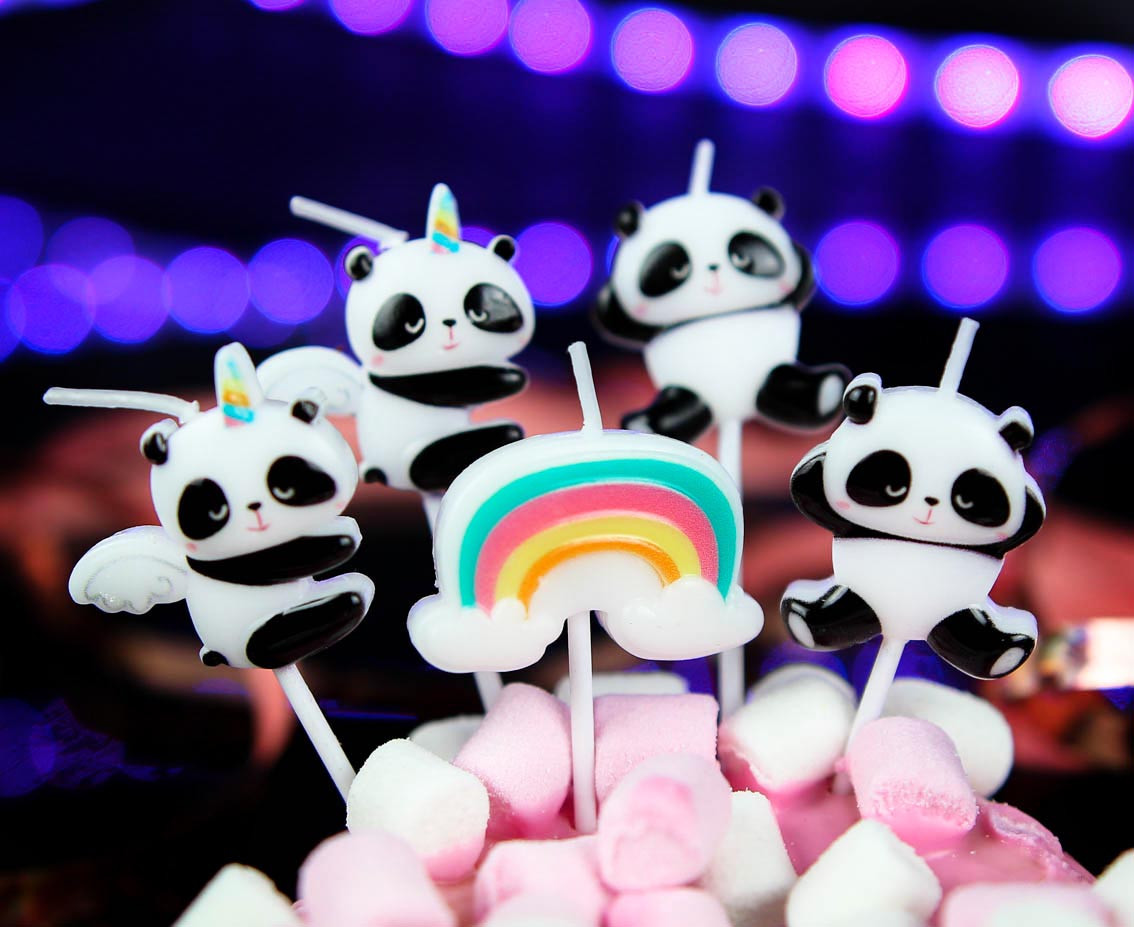 Pick candles Panda, 5 pcs EOL