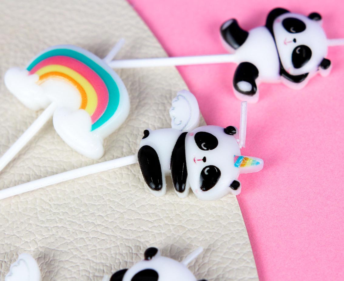 Pick candles Panda, 5 pcs EOL