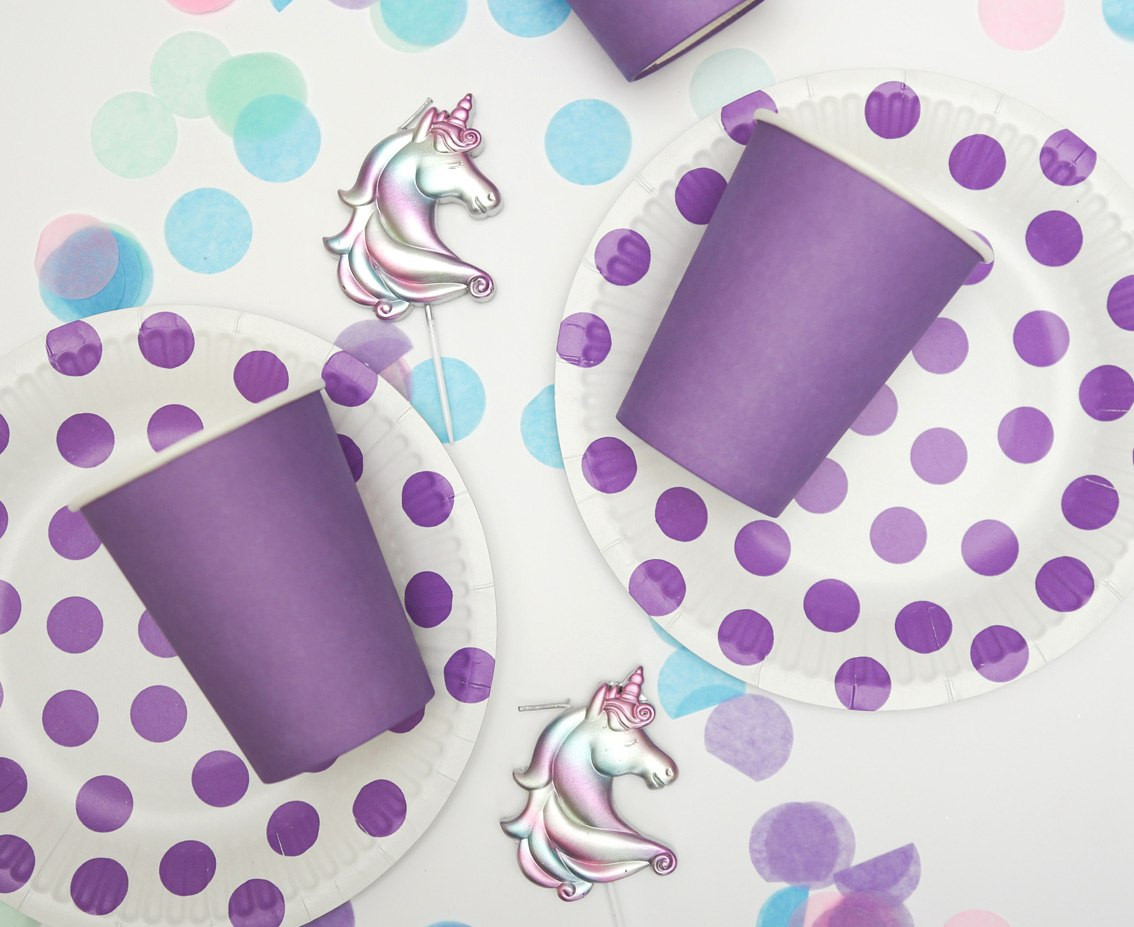 Pick candles Unicorns, iridescent, 2 pcs EOL