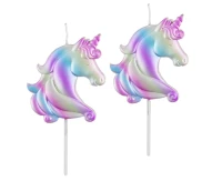 Pick candles Unicorns, iridescent, 2 pcs EOL