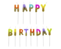 Glitter pick candles Happy Birthday EOL