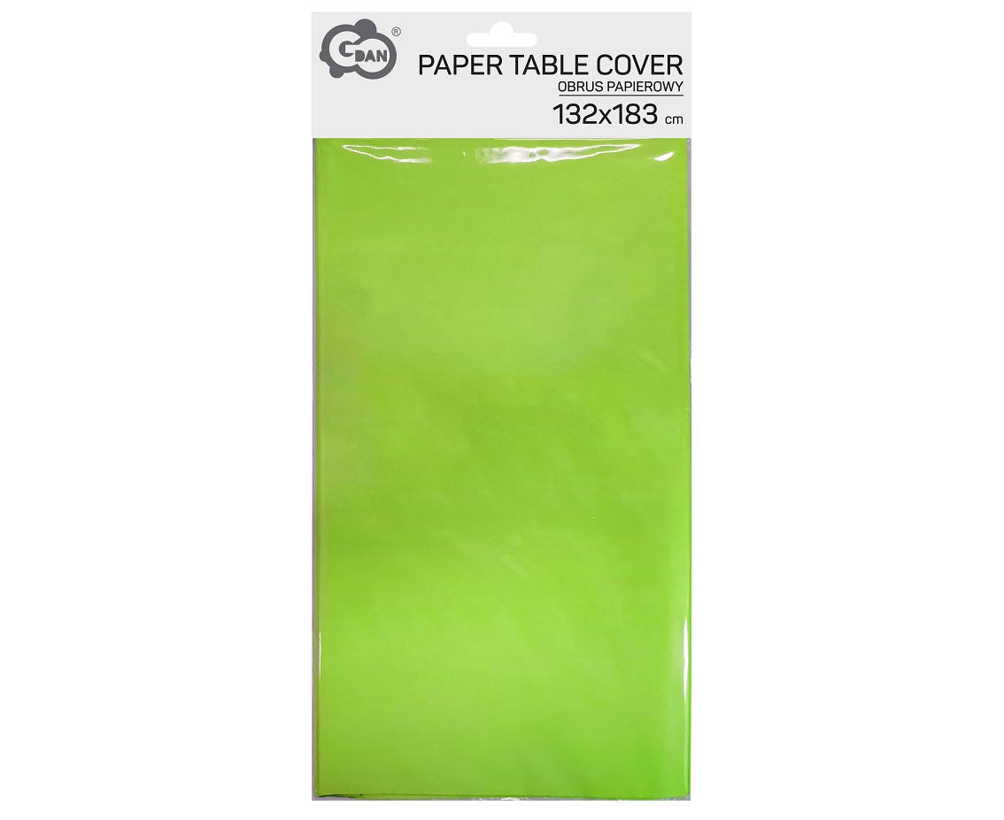 Paper tablecloth green, size 132 x 183 cm