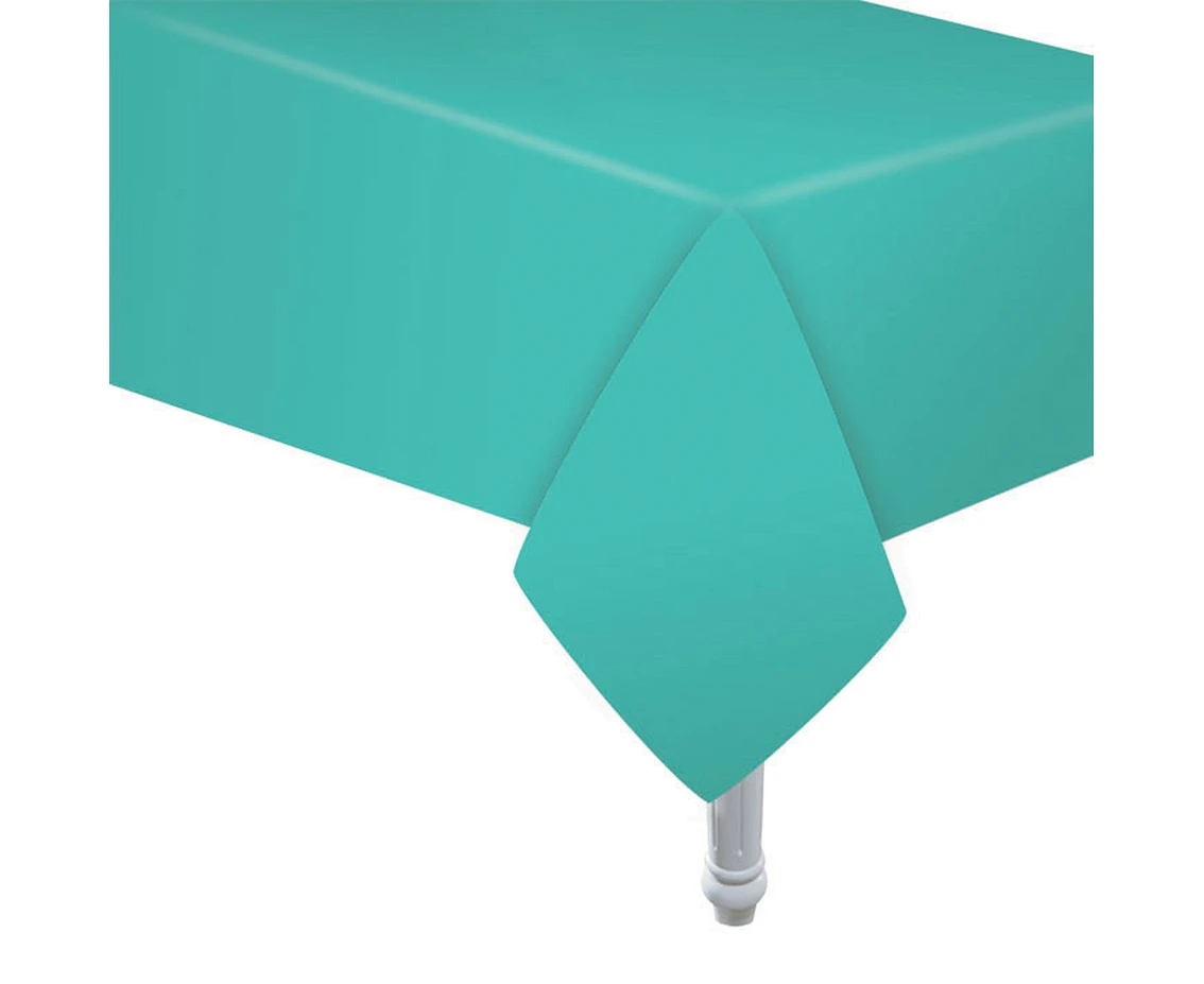 Paper tablecloth light blue, size 132 x 183 cm