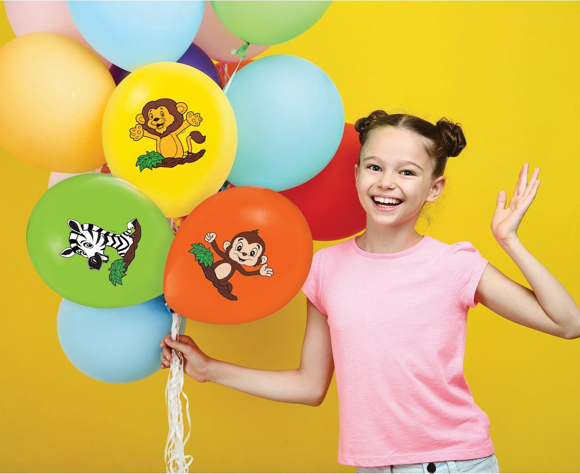 Balloons Safari, 12" / 5 pcs.