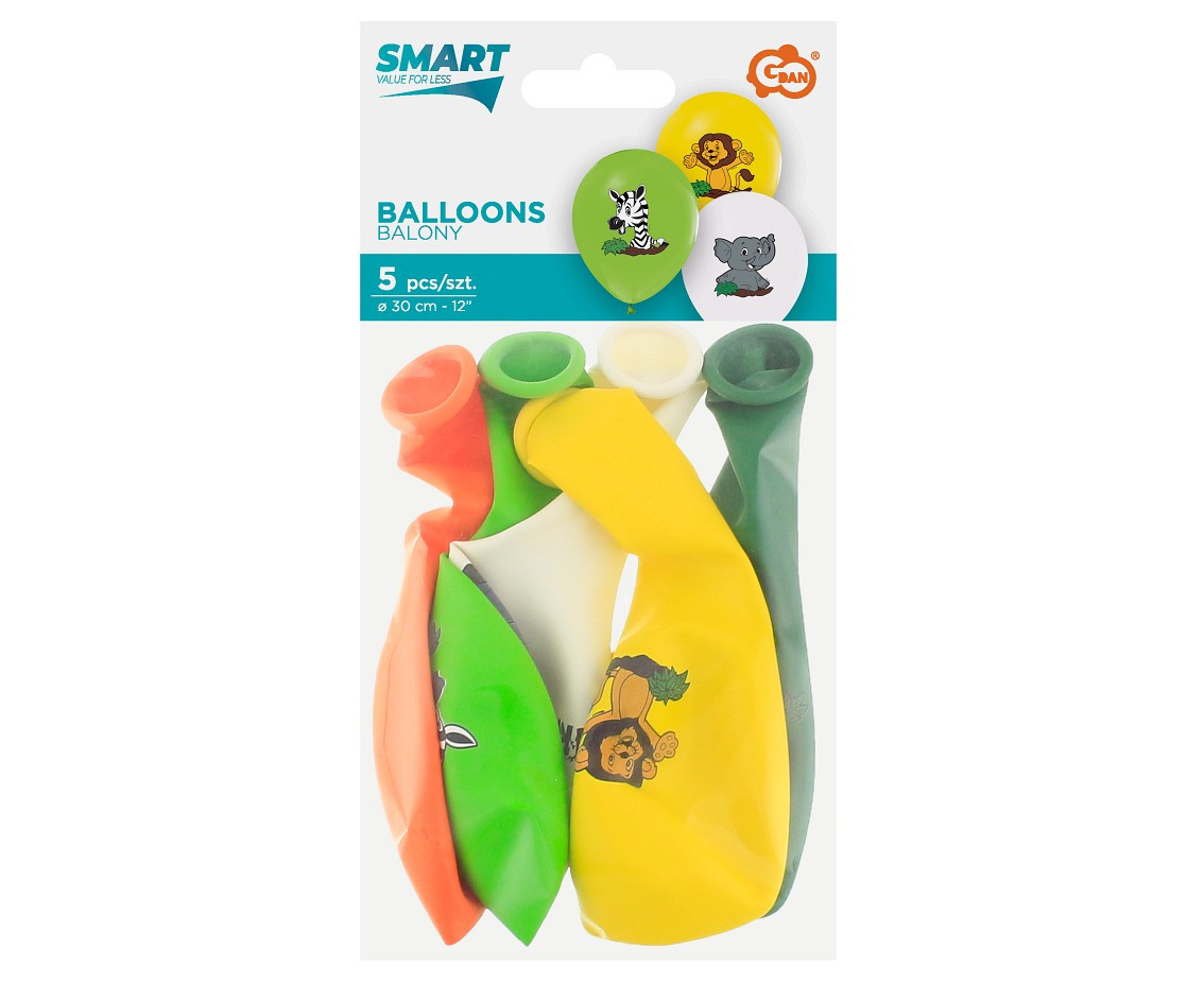 Balloons Safari, 12" / 5 pcs.