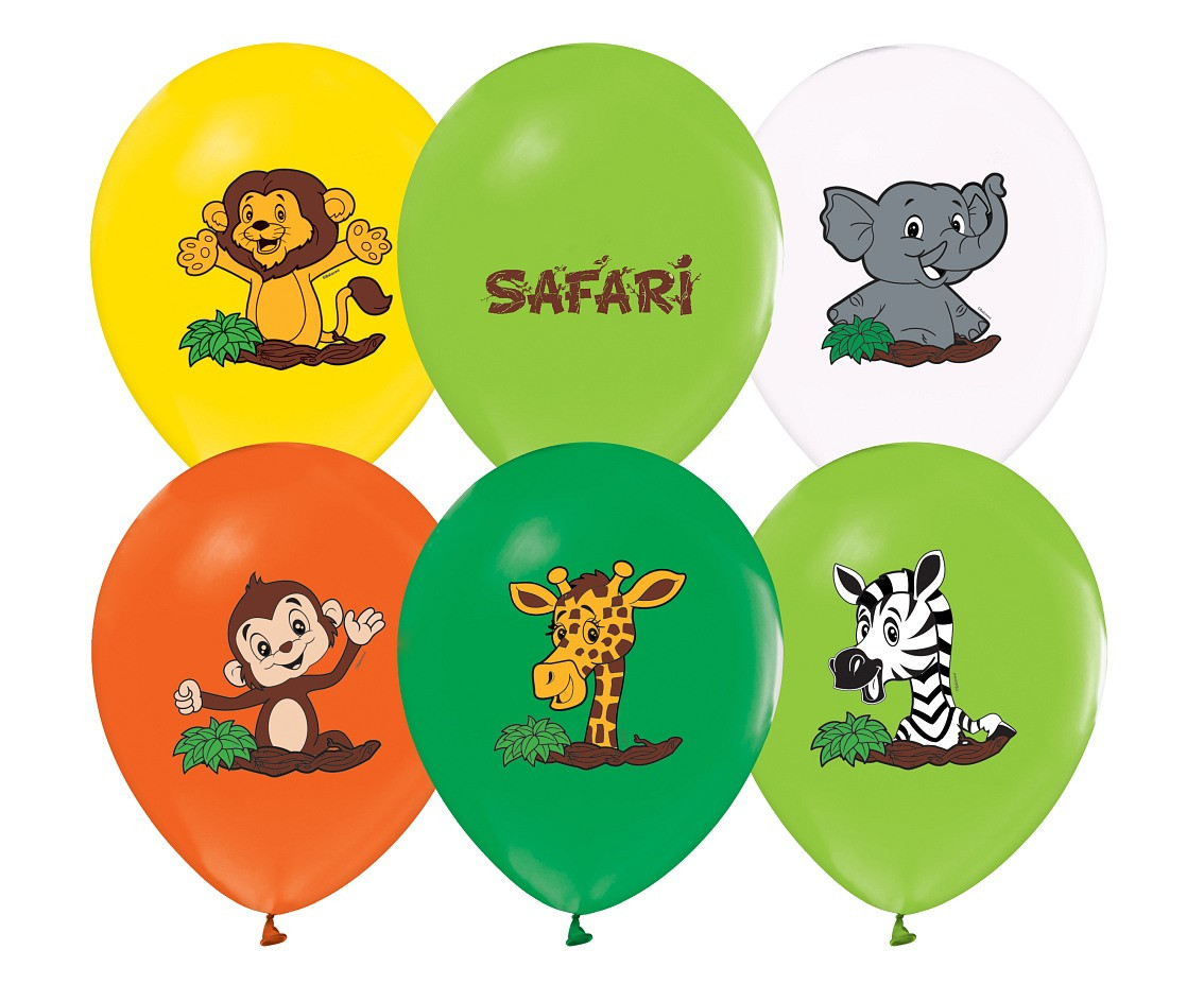 Balloons Safari, 12" / 5 pcs.