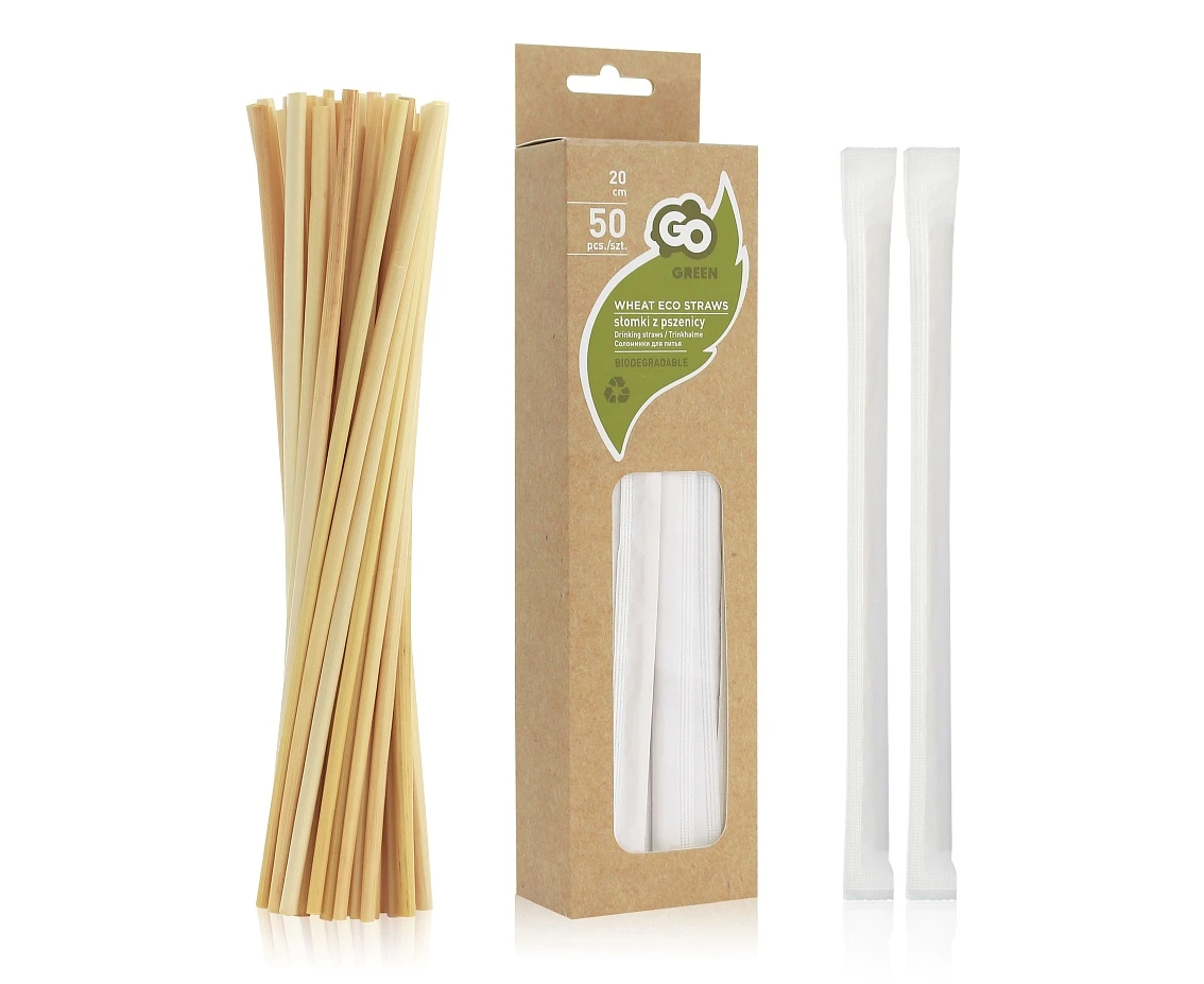 Wheat straws wrapped in paper, 5 x 200 mm / 50 pcs. EOL