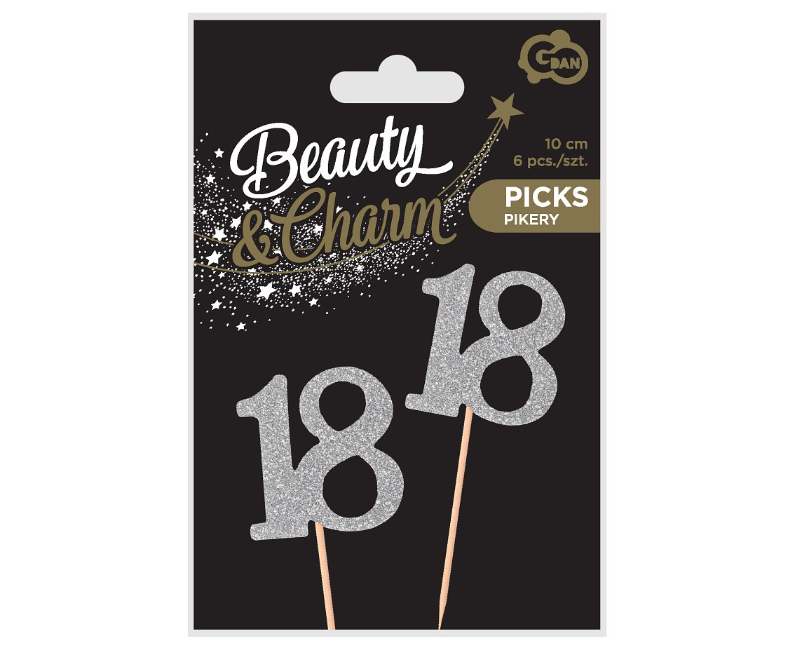 B&C Picks 18, silver, 6 pcs