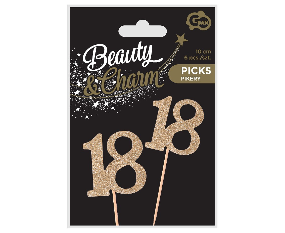 B&C Picks 18, gold, 6 pcs
