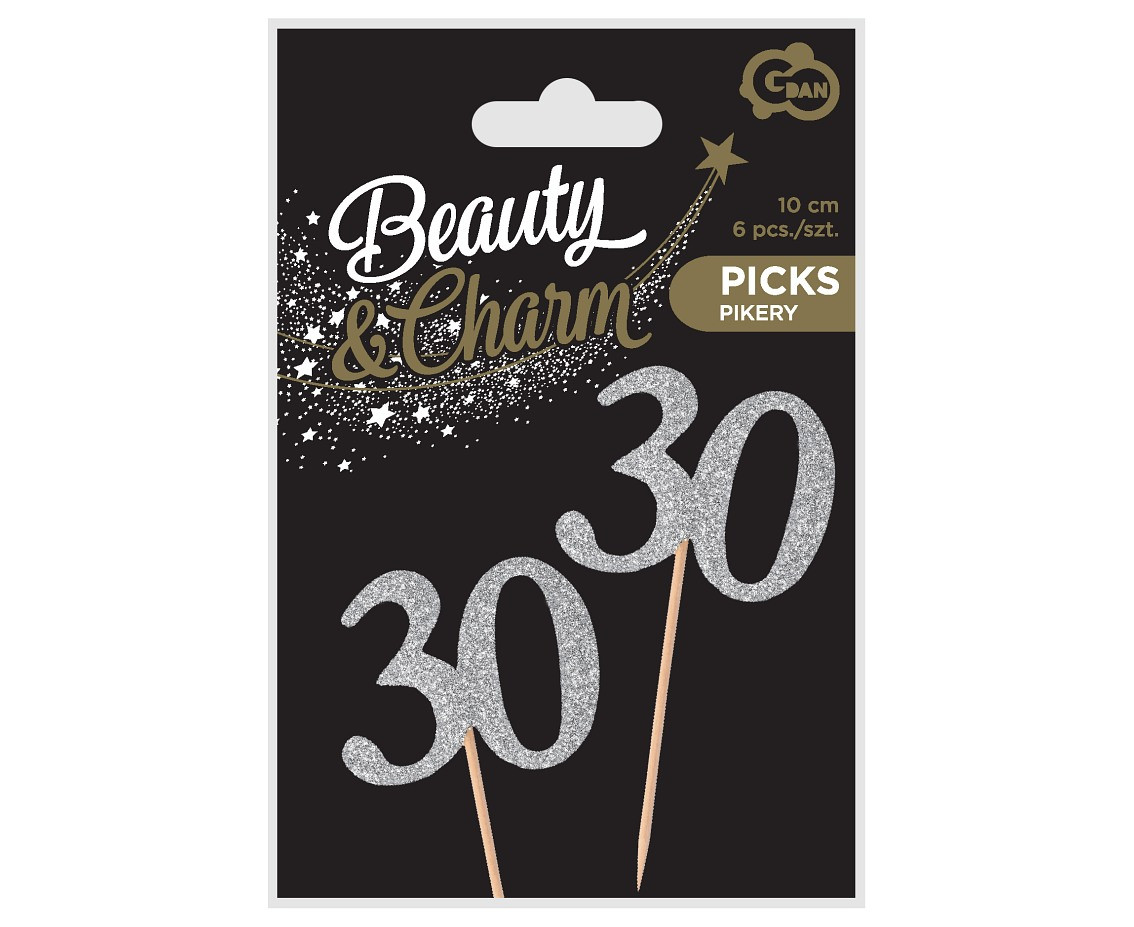 B&C Picks 30, silver, 6 pcs