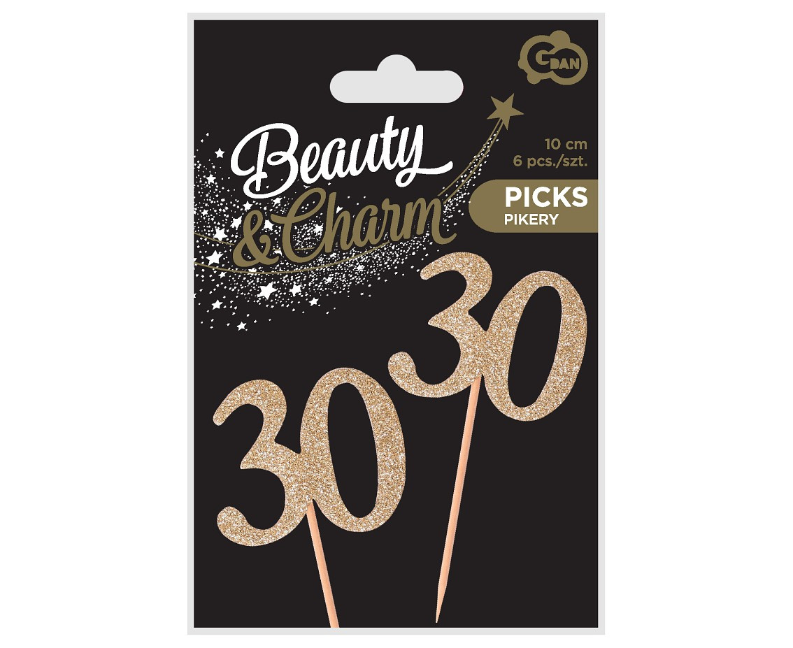 B&C Picks 30, gold, 6 pcs