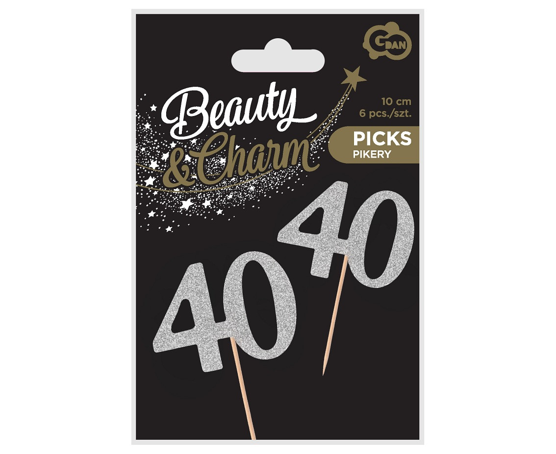B&C Picks 40, silver, 6 pcs