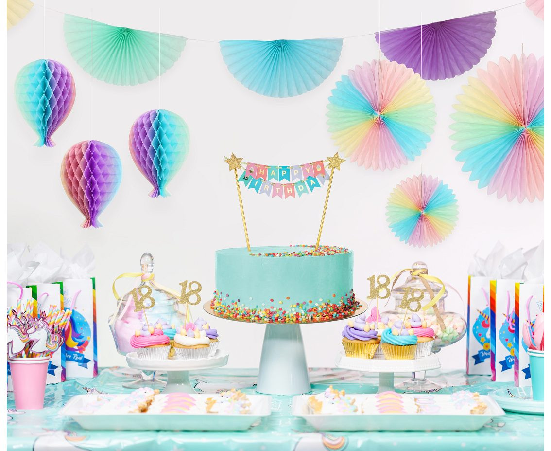 Decorative honeycomb Balloon, multicolour, 20 cm