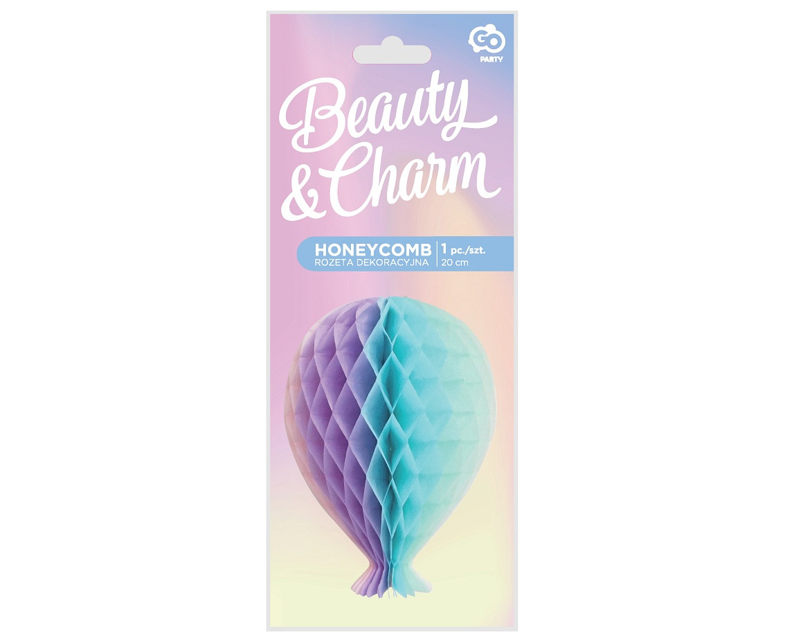 Decorative honeycomb Balloon, multicolour, 20 cm