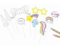 Photo booth props DIY - Unicorn, 10 elements EOL