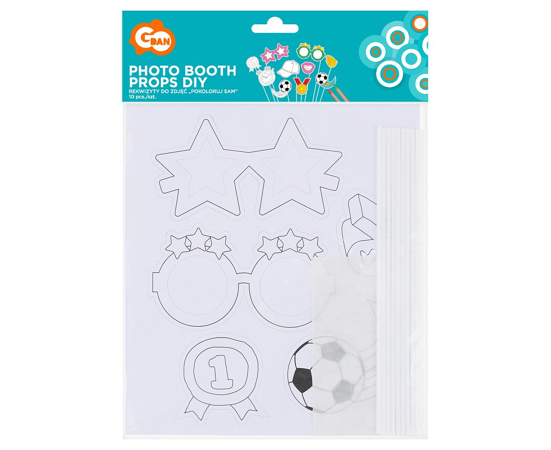 Photo booth props DIY - Football, 10 elements EOL