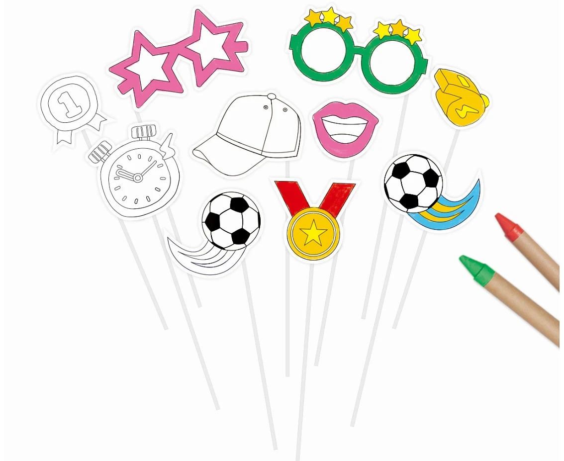 Photo booth props DIY - Football, 10 elements EOL