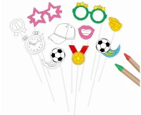 Photo booth props DIY - Football, 10 elements EOL