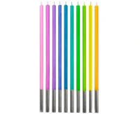 Birthday candles Pastels, size 14.5 cm, 10 pcs.