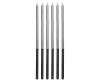 Birthday candles Platinum, silver, size 14.5 cm, 6 pcs.