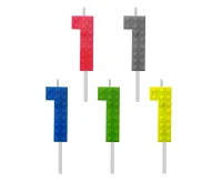Building Blocks birthday candle, digit 1, size 5.5 cm