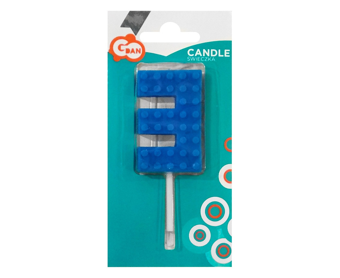 Building Blocks birthday candle, digit 3, size 5.5 cm