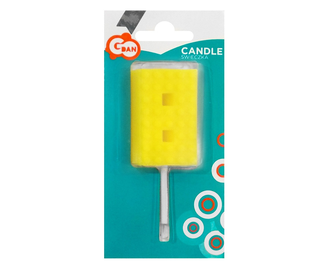 Building Blocks birthday candle, digit 8, size 5.5 cm