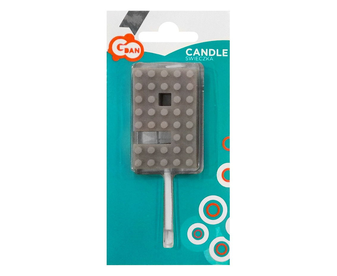 Building Blocks birthday candles, digit 9, size 5.5 cm