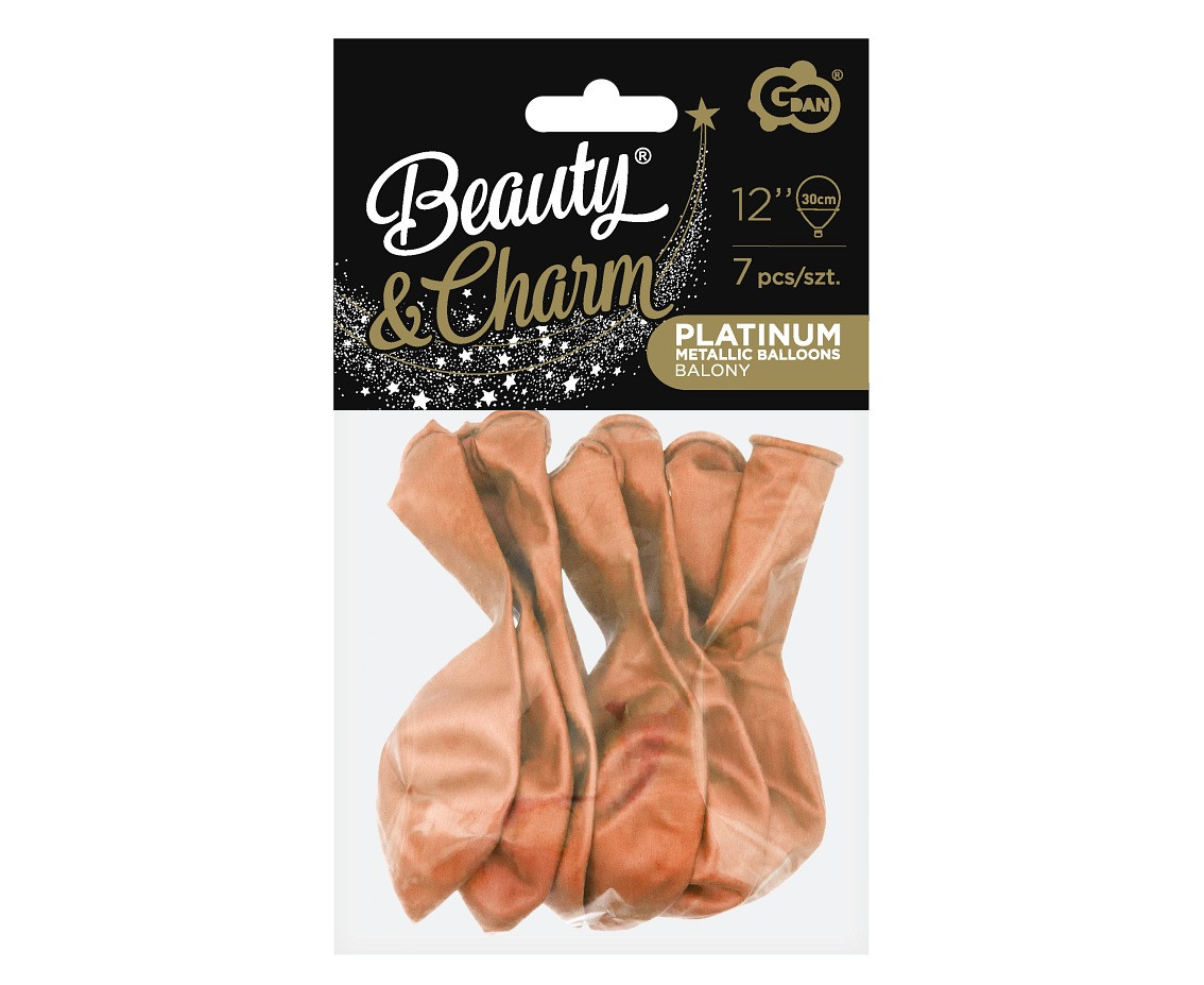 Balloons B&C 12", platinum copper, 7pcs