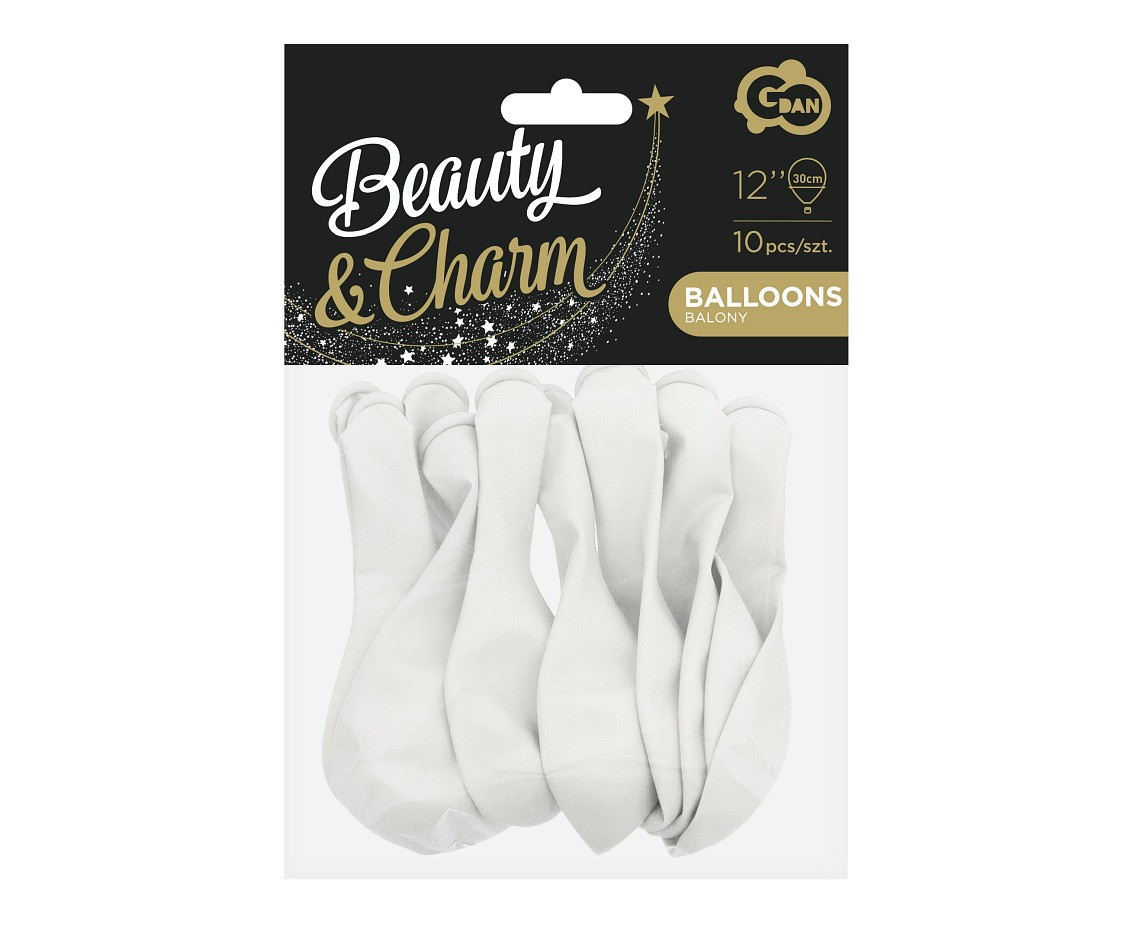 Balloons B&C 12", pastel white, 10pcs