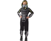 Costume for children Cyber Hero (hooded top, pants, sound reactive mask, armour, arm and legs guards), size 110/120 cm EOL