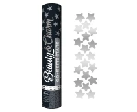Confetti cannon Silver Stars, 30 cm