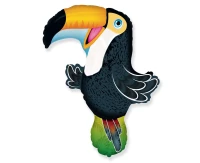 Foil balloon 14" FX - Toucan,  unpacked (flat) EOL