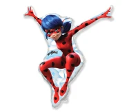 Foil balloon 14" FX - Miraculous - Ladybug,  unpacked (flat)