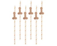 Paper straws GoGirls, rose gold, 6 pcs EOL
