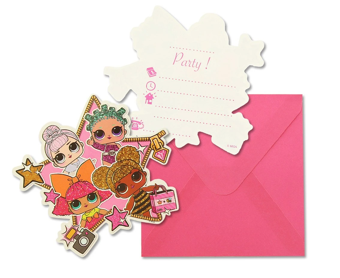Invitations LOL Glitterati, 6 pcs
