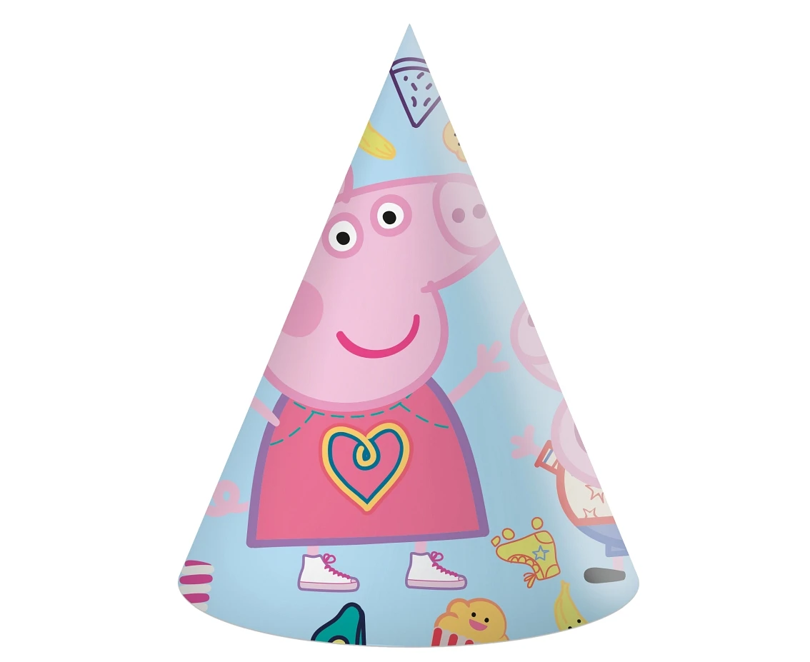 Party hats Peppa Pig, 6 pcs