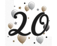 Paper napkins Balloons - 20, 33x33 cm, 20 pcs
