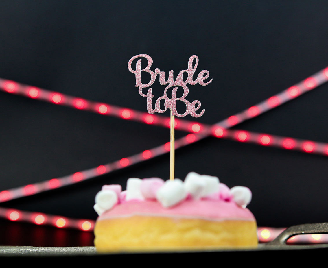 Bride to be picks, rose gold, 12 pcs