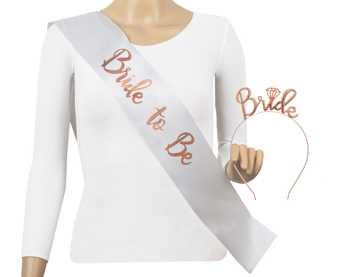 Sash and headband set Bride,
