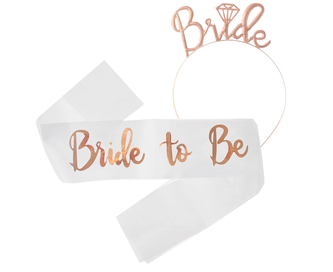 Sash and headband set Bride,