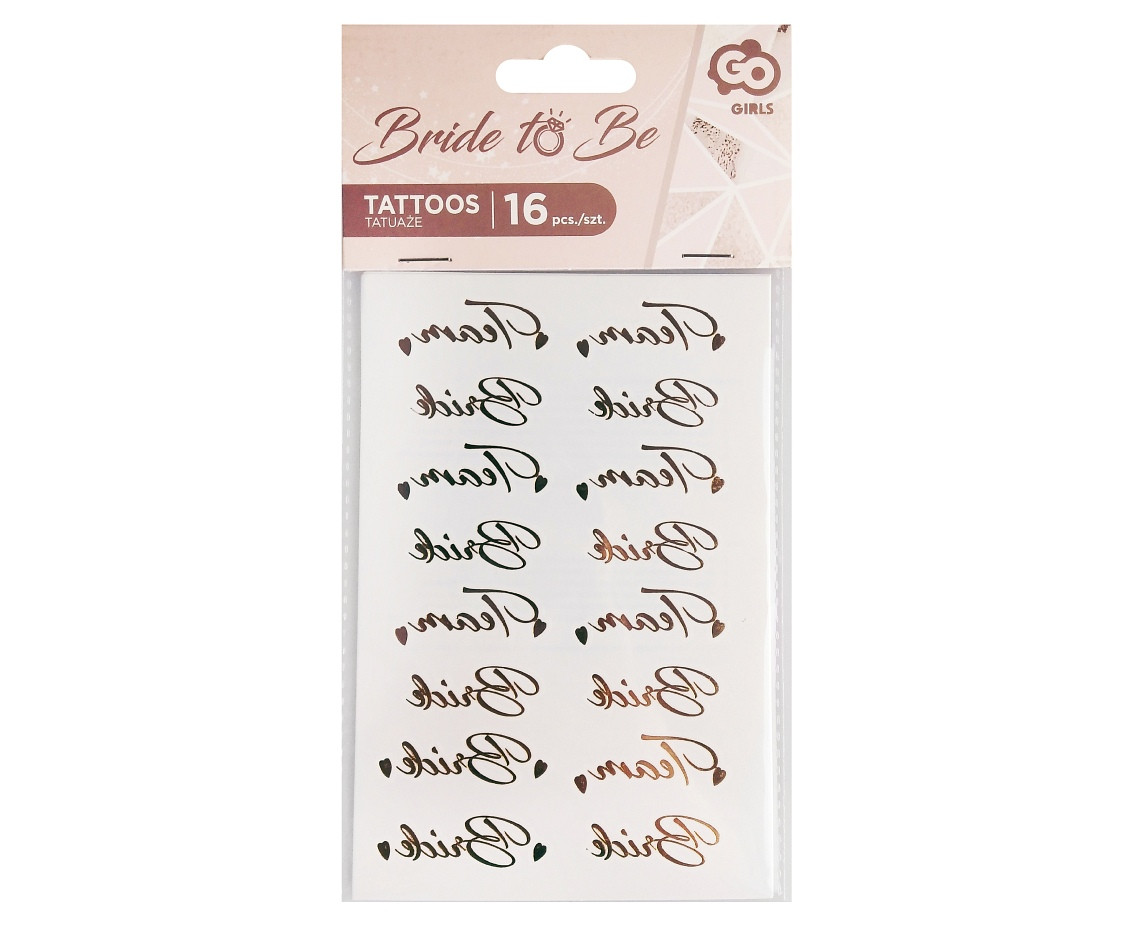 GoGirls Tattoo set, gold, 16 elements