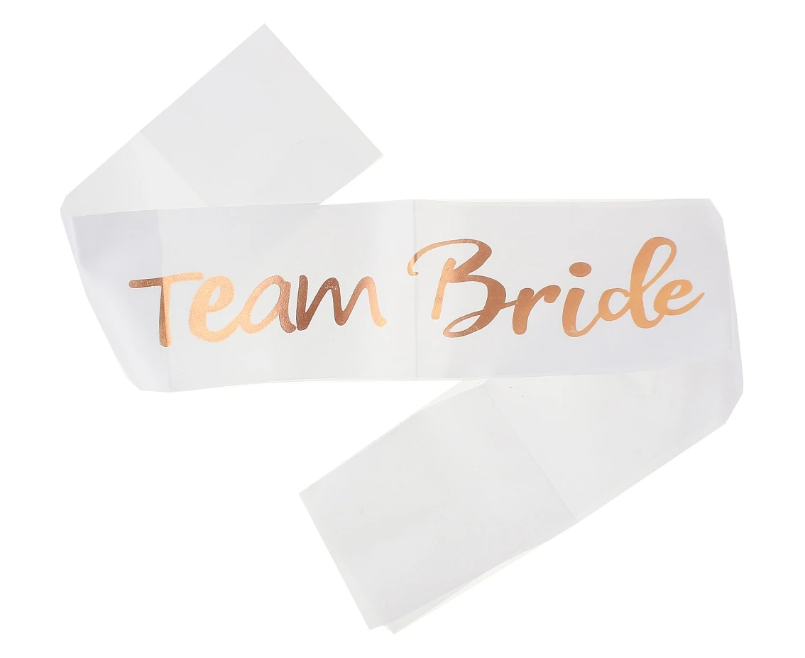 Team bride sash, rose gold
