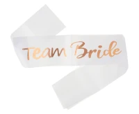 Team bride sash, rose gold