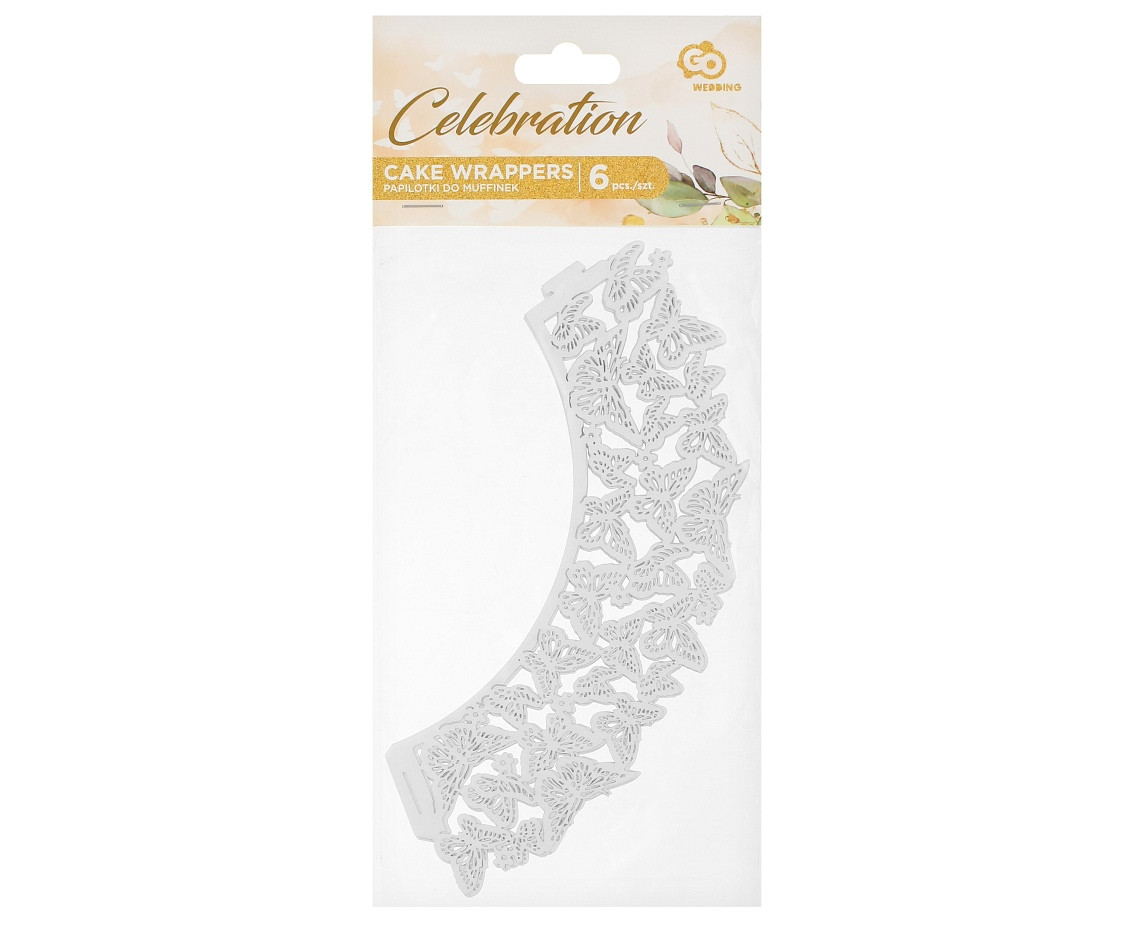 Butterfly cupcake holders, 6 pcs
