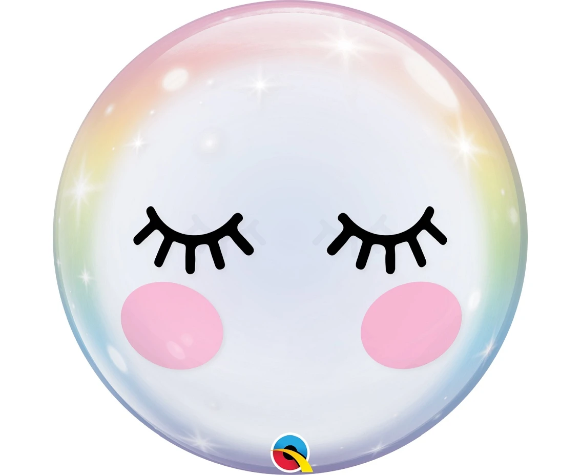 Foil balloon 22" QL Bubble single Eyelashes EOL