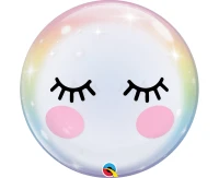 Foil balloon 22" QL Bubble single Eyelashes EOL