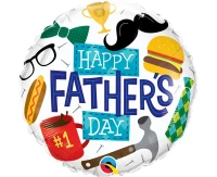 Foil balloon 18" QL RND Happy Father''s day EOL