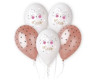 Balloons Gemar 13", premium helium cat, metallic, 5pcs