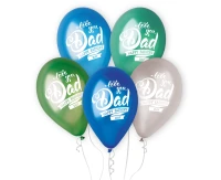 Balloons Gemar 12", premium helium father''''s day, metallic, 5pcs EOL